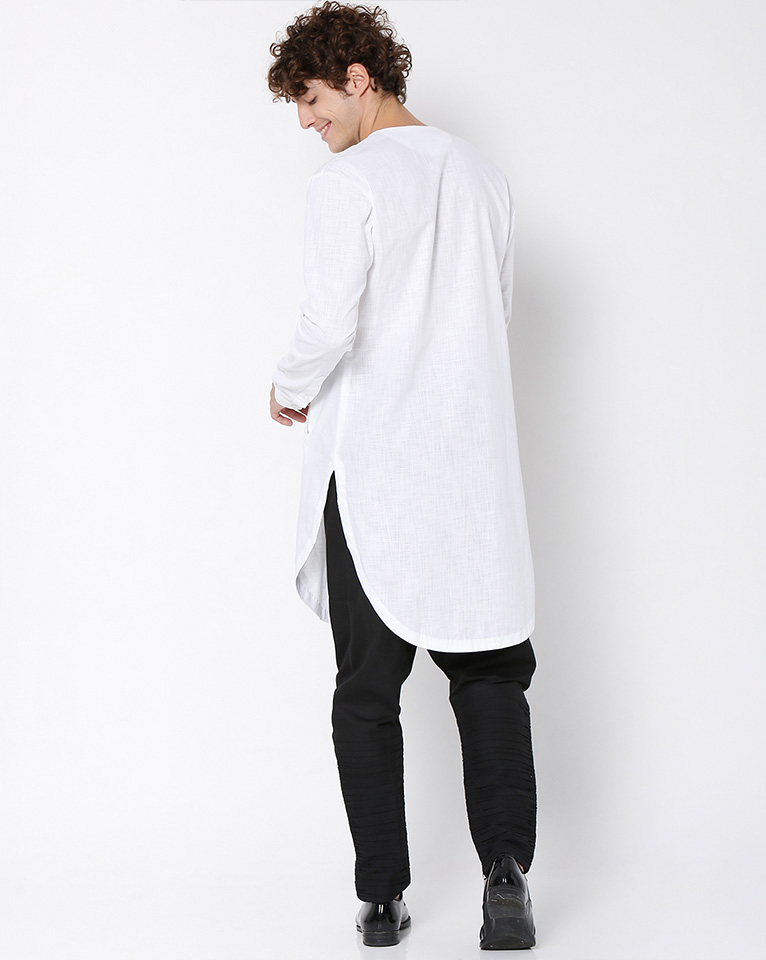 ROUND NECK ZIPPER KURTA 