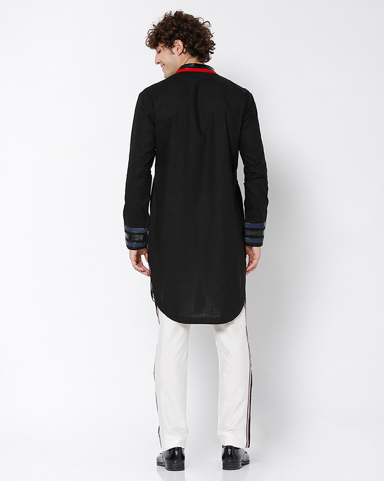 Mandarin Collar Zipper Kurta 