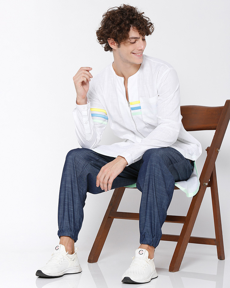ROUND NECK ZIPPER KURTA 