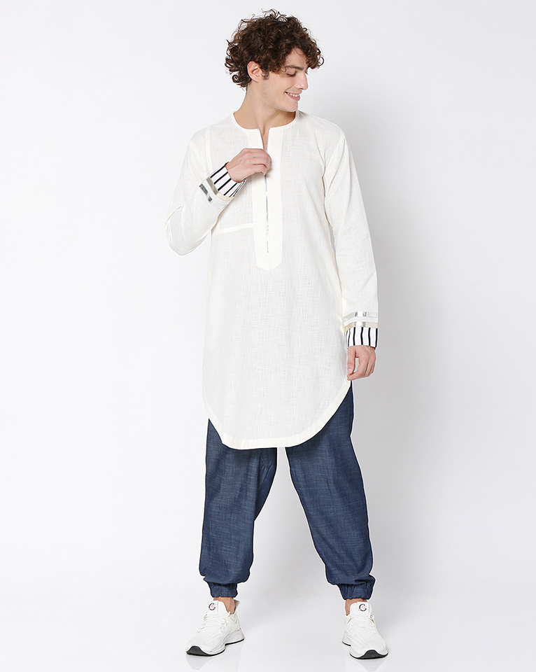 ROUND NECK ZIPPER KURTA 