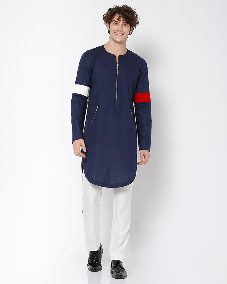 ROUND NECK ZIPPER KURTA 