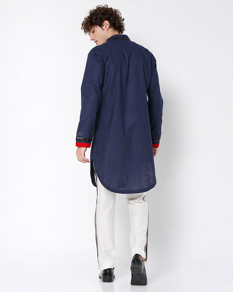Mandarin zipper collar kurta  