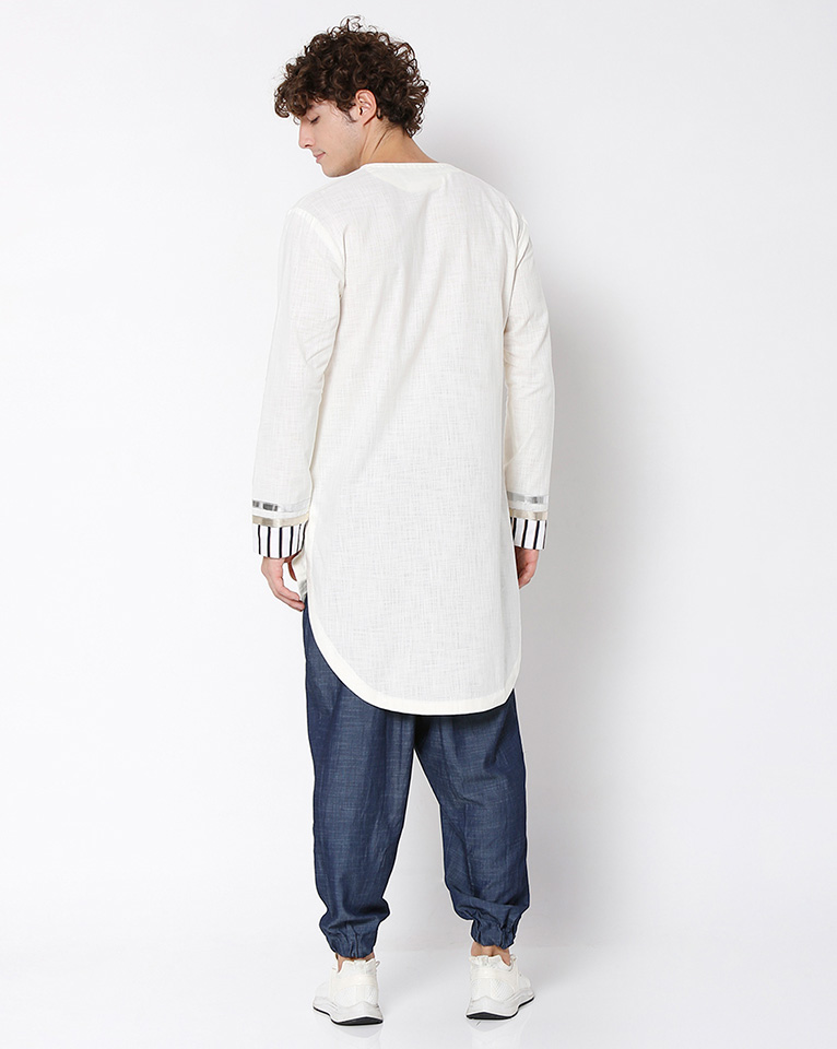 ROUND NECK ZIPPER KURTA 