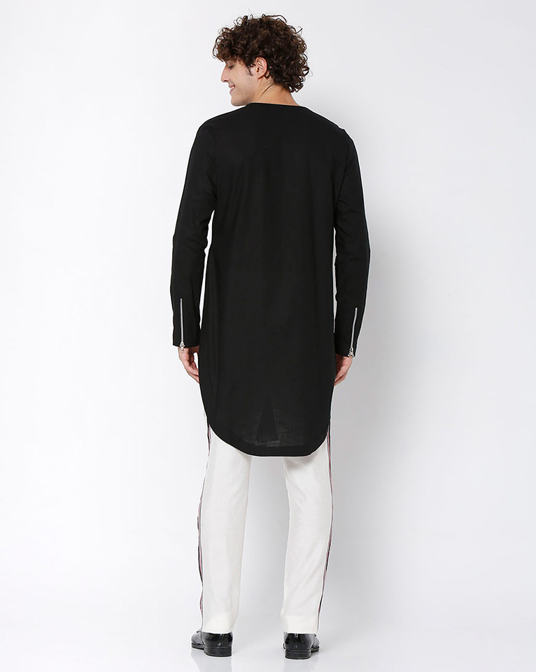 ROUND NECK ZIPPER KURTA 