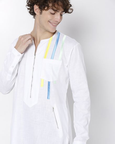 ROUND NECK ZIPPER KURTA 